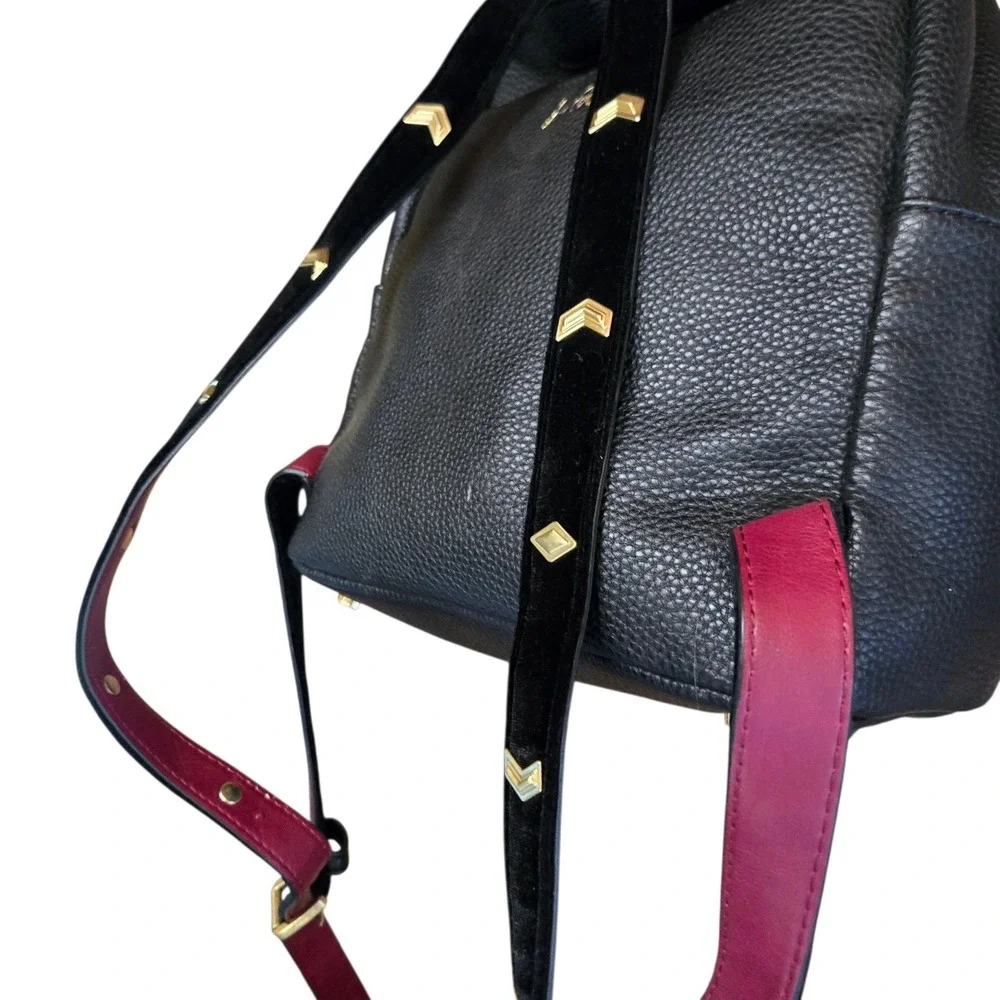 SAM EDELMAN Gold Studded Black Backpack‎